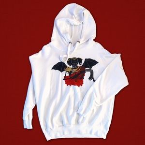 Erinyes reclaimed screen printed hoodie